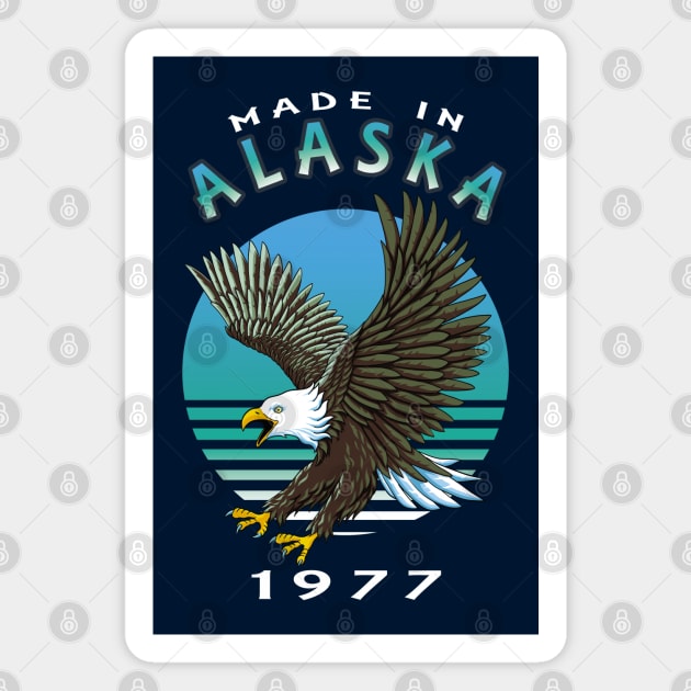 Flying Eagle - Made In Alaska 1977 Birthday Magnet by TMBTM